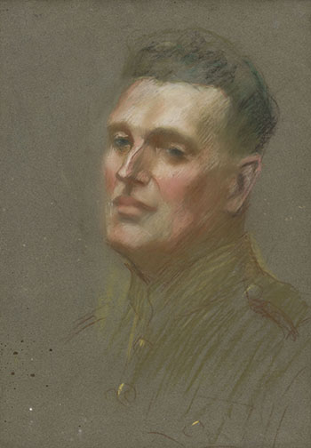 Portrait Sketch of a Canadian Sergeant Still in Écurie, France by Mary Riter Hamilton