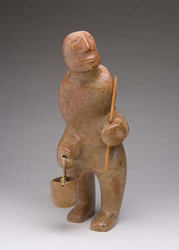Man with Bucket and Staff by David Ruben Piqtoukun