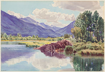 Rainbow Falls by Walter Joseph (W.J.) Phillips