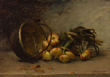 Oignons, nature morte also known as Oignons et cuivre by Marc-Aurèle de Foy Suzor-Coté