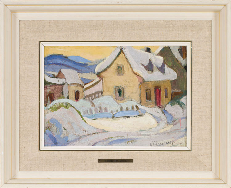 Old Houses, Baie-Saint-Paul / Untitled (verso) by Henrietta Mabel May