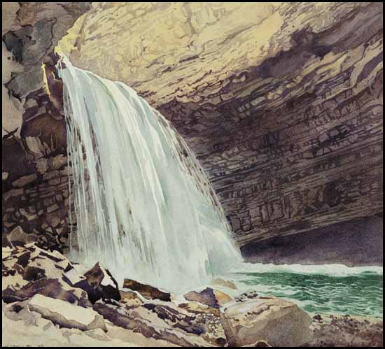 The Cave, Johnson's Creek by Walter Joseph (W.J.) Phillips