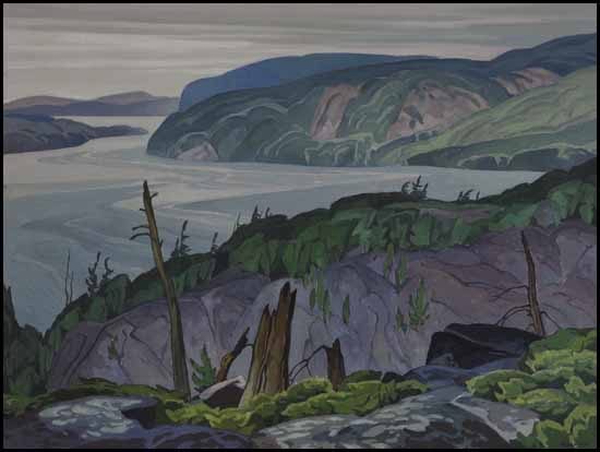 Lake Mazinaw from the Hawk's Nest par Alfred Joseph (A.J.) Casson