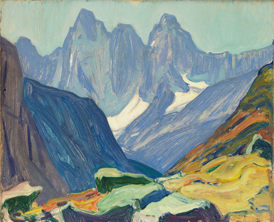 Mt. Goodsir from Odaray Bench (12 Miles Distant) by James Edward Hervey (J.E.H.) MacDonald
