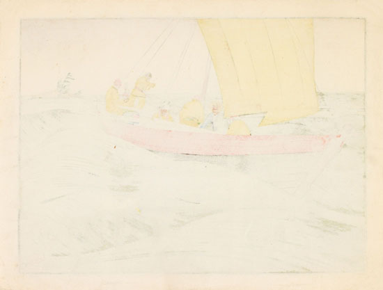 York Boat on Lake Winnipeg by Walter Joseph (W.J.) Phillips