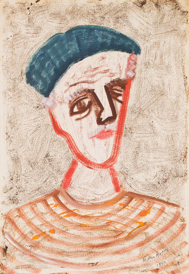 Myself in Blue Beret by Milton Avery