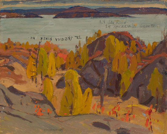 The Skeena River, BC / Autumn Landscape (verso) by Alexander Young (A.Y.) Jackson