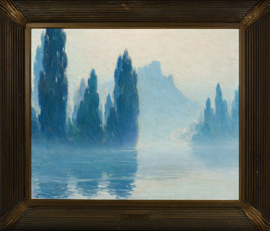 Early Morning Mist, Château Gaillard Les Andelys on the Seine by Clarence Alphonse Gagnon