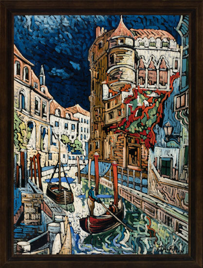 Paysage à Venise, Canal par Marc-Aurèle Fortin