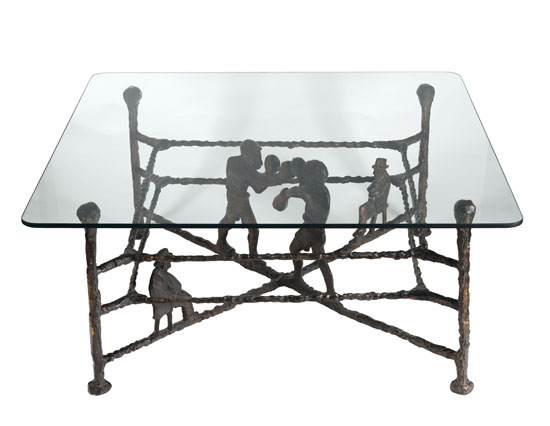 Boxer Table par Joseph Hector Yvon (Joe) Fafard