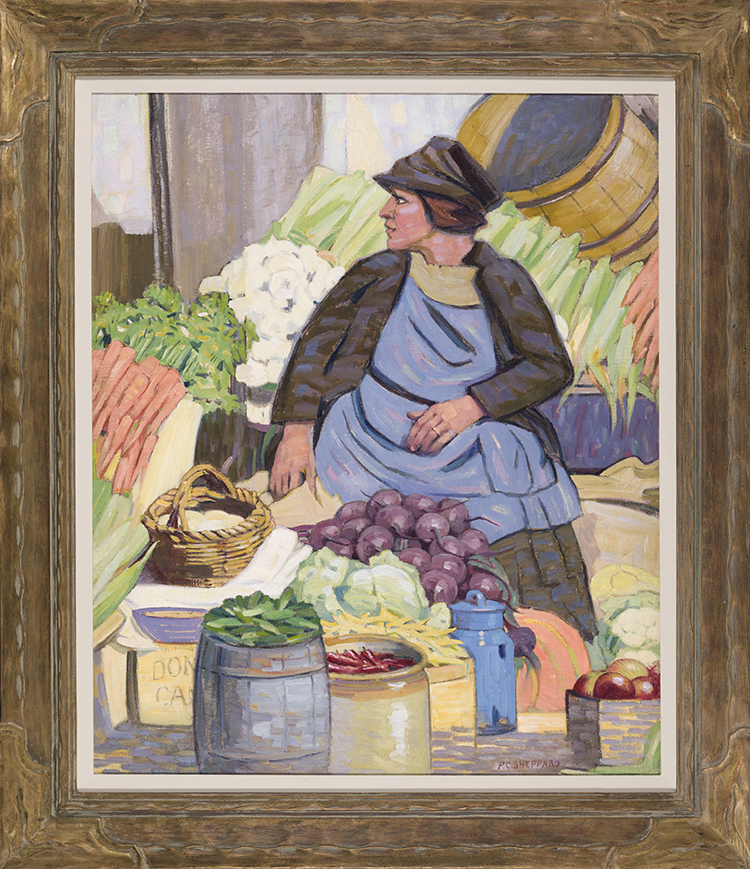Market Stand Woman, Bonsecours Market by Peter Clapham Sheppard