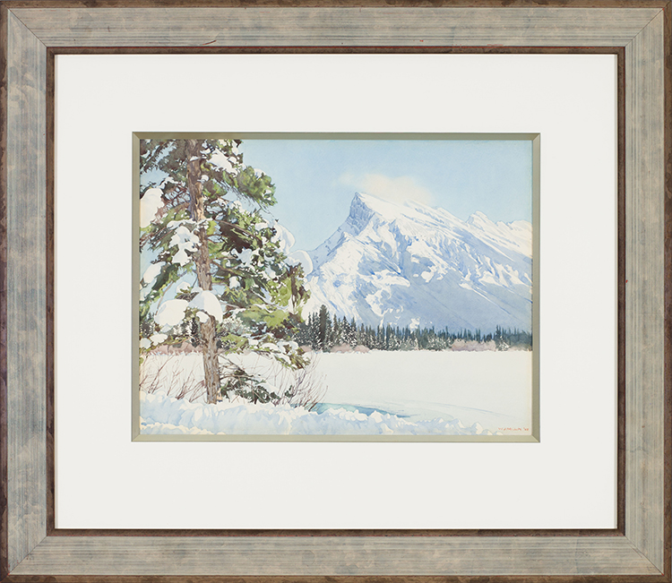 Mt. Rundle in Winter par Walter Joseph (W.J.) Phillips
