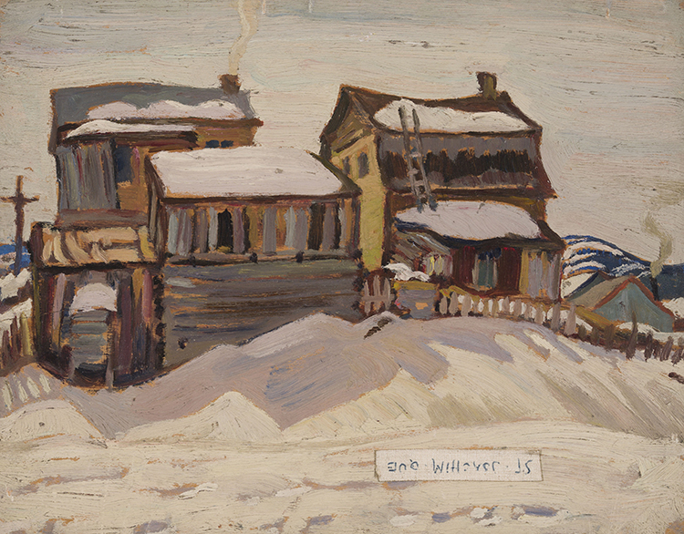 St. Joachim, Quebec / Houses in Winter (verso) by Alexander Young (A.Y.) Jackson