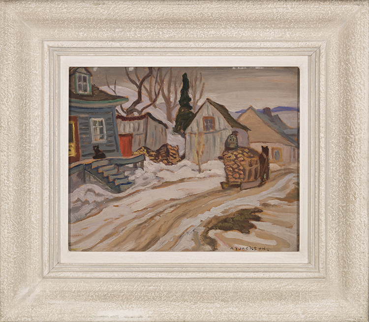 St. Joachim, Quebec / Houses in Winter (verso) par Alexander Young (A.Y.) Jackson