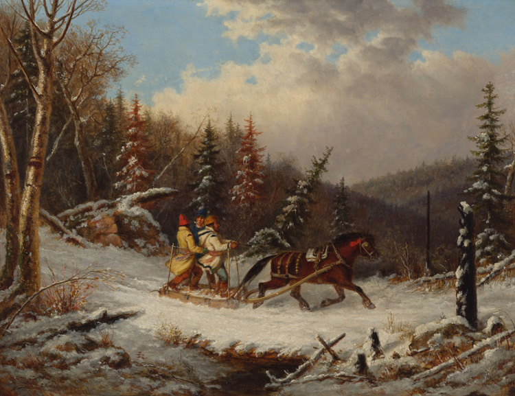 The Bush Road, Winter by Cornelius David Krieghoff