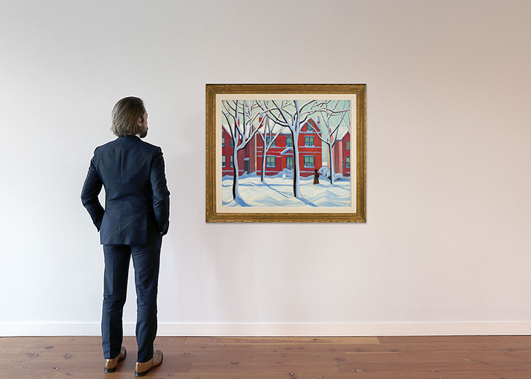 House in the Ward, Winter, City Painting No. 1 by Lawren Stewart Harris