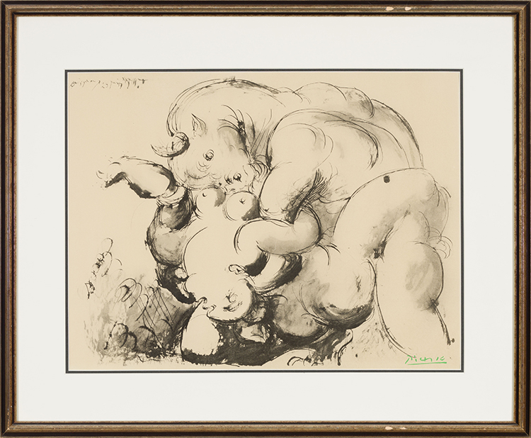 Minotaure et nue by Pablo Picasso