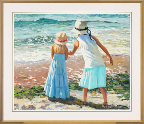 Sisters at the Beach par Ron Hedrick