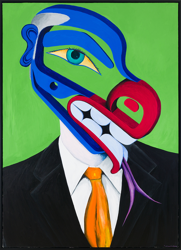 Untitled Portrait in Suit by Lawrence Paul Yuxweluptun