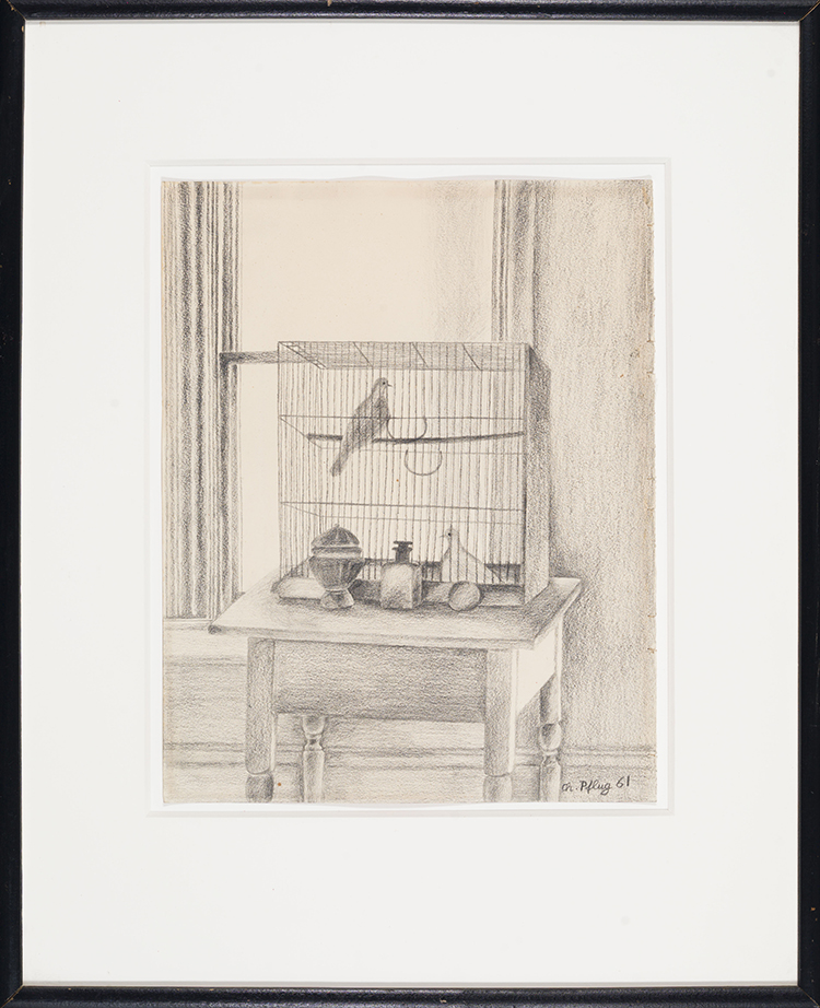Study for Bird Cage and Tunisian Objects by Christiane Sybille Pflug