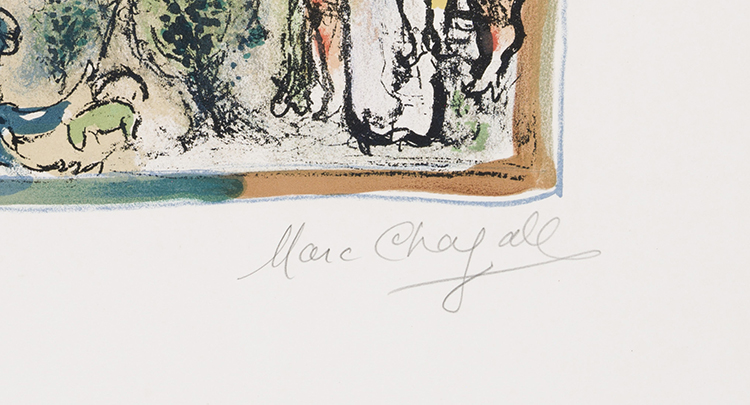 Composition champêtre par Marc Chagall