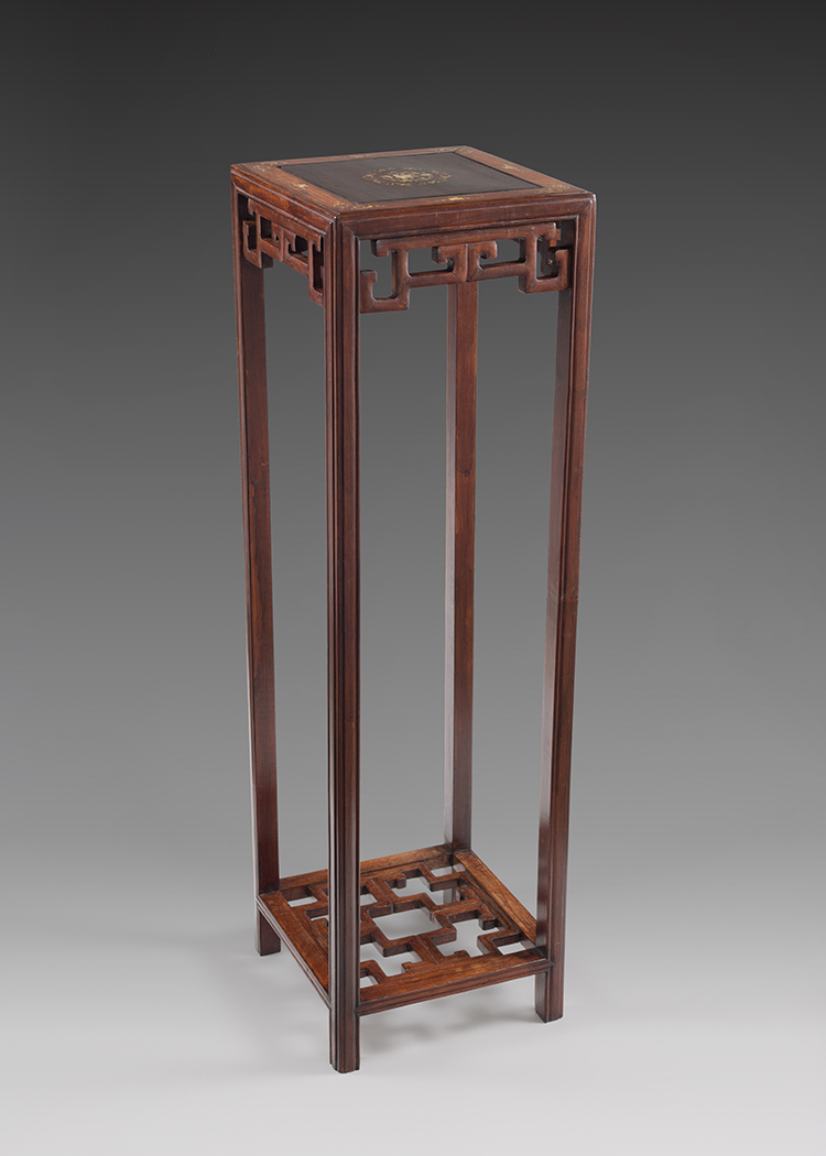 Chinese Rosewood and Mother-of-Pearl Inlay Plant Stand, Republican Period, circa 1925 par  Chinese Art