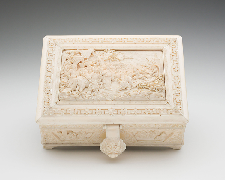 An Impressively Well-Carved Ivory 'Romance of the Three Kingdoms' Box and Cover, First Half 20th Century par  Chinese Art