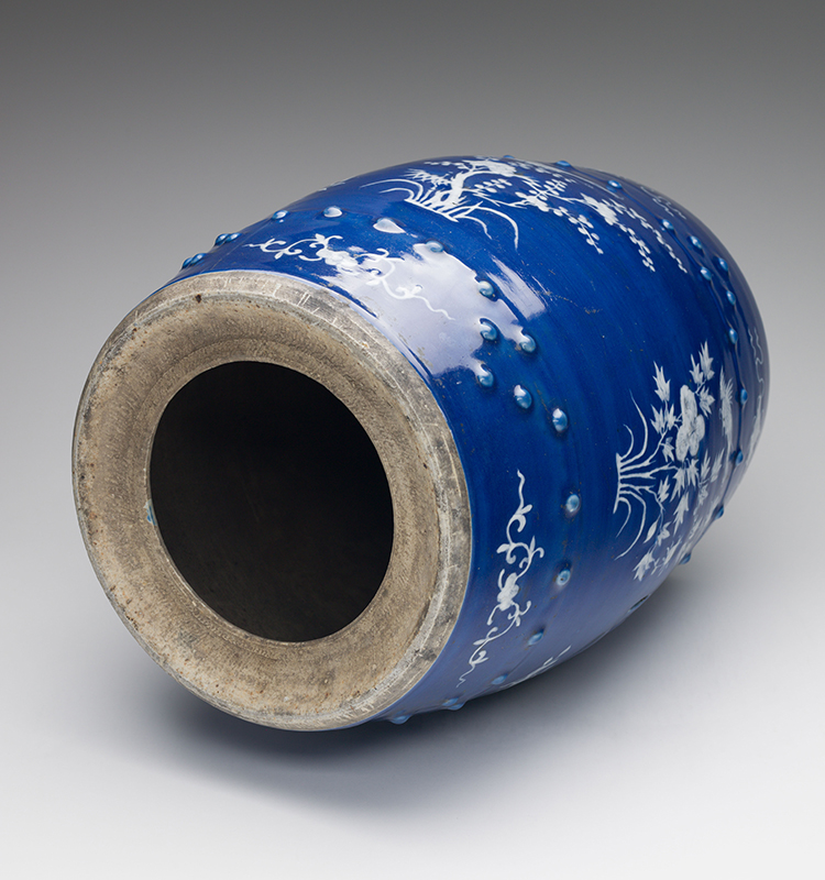 A Chinese Swatow Reverse Blue and White Barrel Stool, Late Qing Dynasty, circa 1900 by  Chinese Art