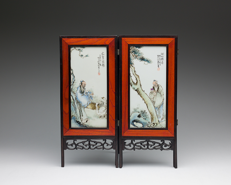 Set of Four Chinese Famille Rose 'Figural' Panels, circa 1935 by  Chinese Art