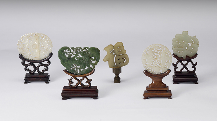 Group of Five Chinese Jade Carvings, 19th/20th Century par  Chinese Art