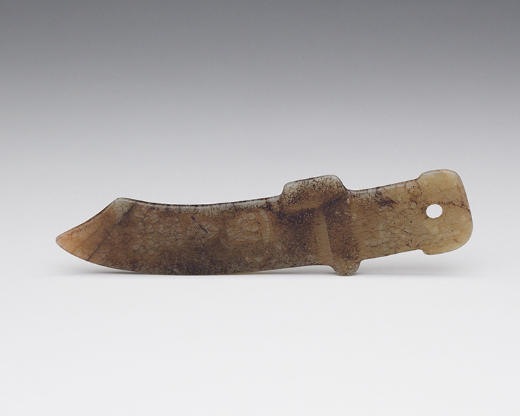 A Chinese Mottled Brown Jade Blade, 20th Century by  Chinese Art