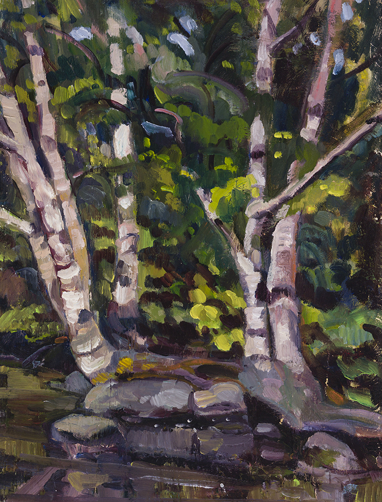 Birch Trees, Lake Manitou, PQ par Nora Frances Elizabeth Collyer