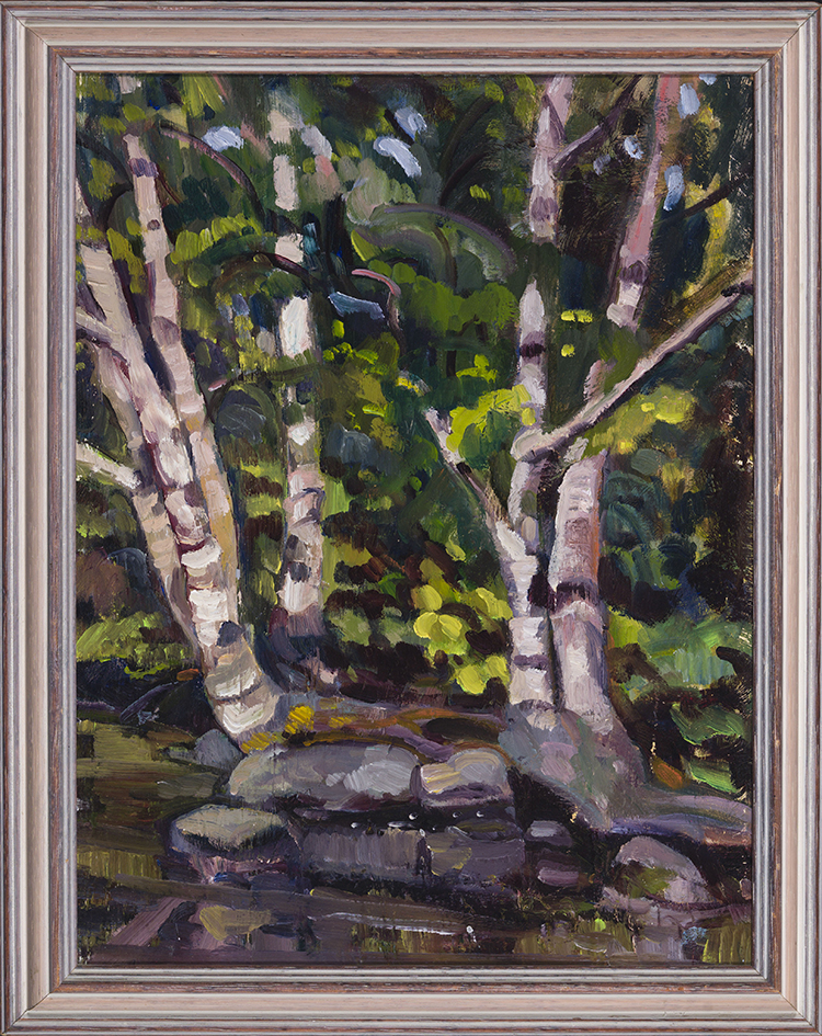 Birch Trees, Lake Manitou, PQ by Nora Frances Elizabeth Collyer