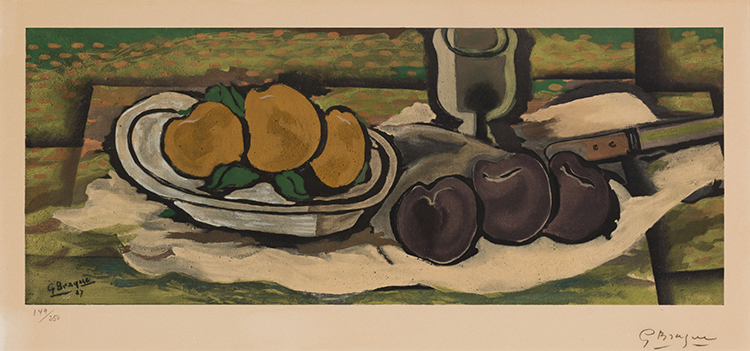 Nature morte aux fruits par After Georges Braque