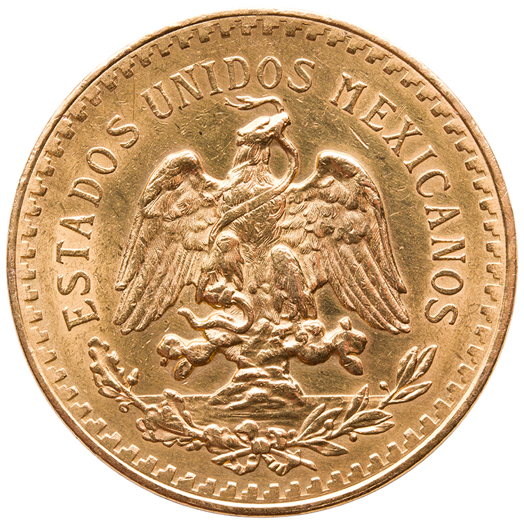 Republic Gold 50 Pesos 1946, “Quasquicentennial of Independence” par  Mexico