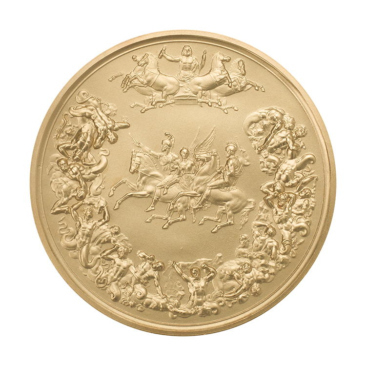 Large 22ct Gold Pistrucci's Waterloo Medal, Restrike by John Pinches of London c1967, AGW 171.05 g par  United Kingdom