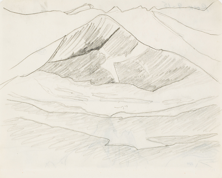 Rocky Mountain Drawing 9 - 15 by Lawren Stewart Harris