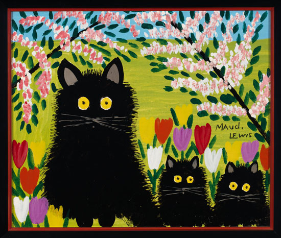 Three Cats par Maud Lewis