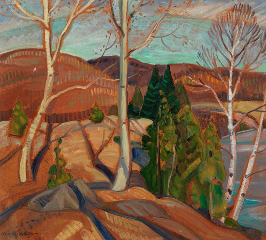 Laurentian Landscape / Laurentian Landscape, Winter (verso) by Anne Douglas Savage