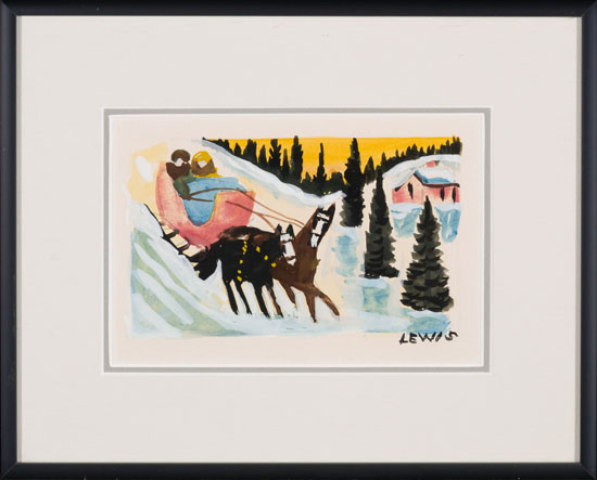 Sleigh Ride at Sunset par Maud Lewis