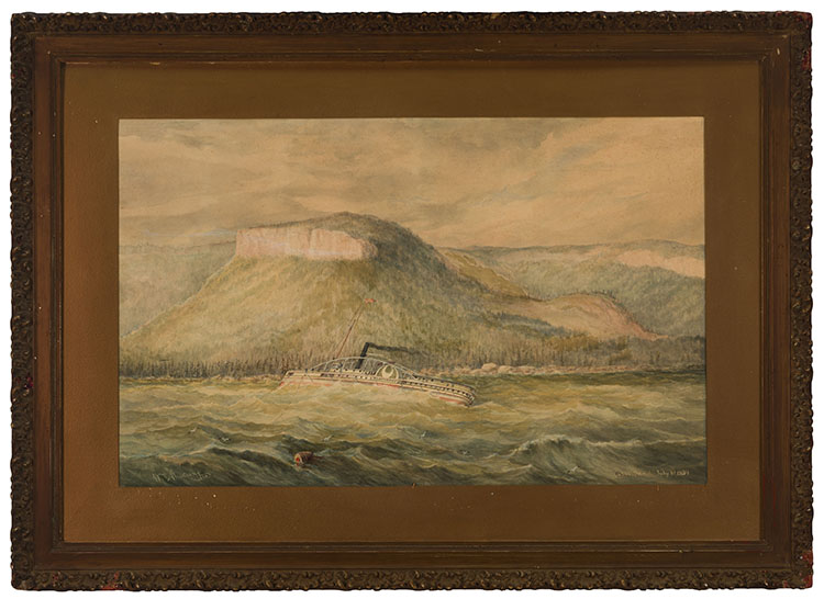 Ploughboy Sidewheeler, Off Lonely Island, Georgian Bay, July 1, 1859 par William Armstrong