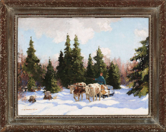 Oxen and Logs par Frederick Simpson Coburn