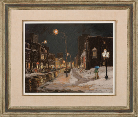 Night Lights on Crescent Street par Horace Champagne
