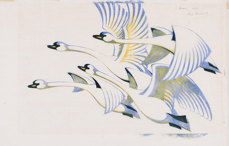 Swans by Sybil Andrews