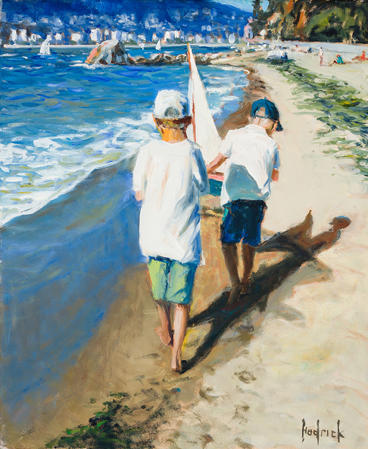 Sailors on Third Beach par Ron Hedrick