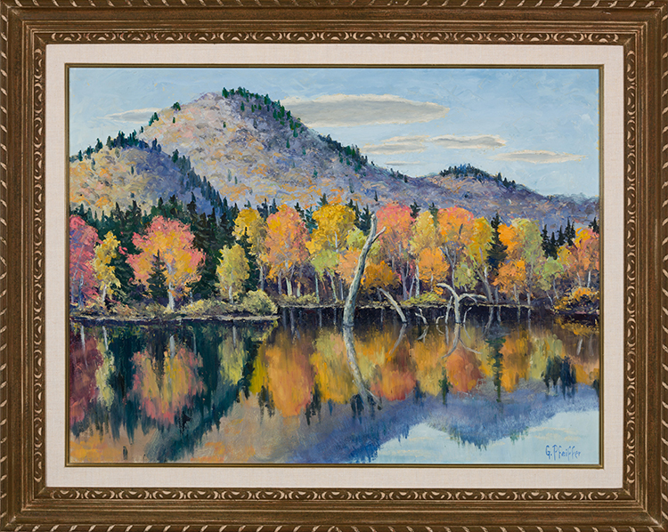 Autumn Reflections, Longcastor Lake by Gordon Edward Pfeiffer