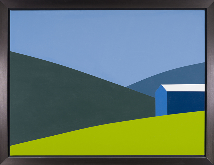 Blue Barn Green Field by Charles Pachter