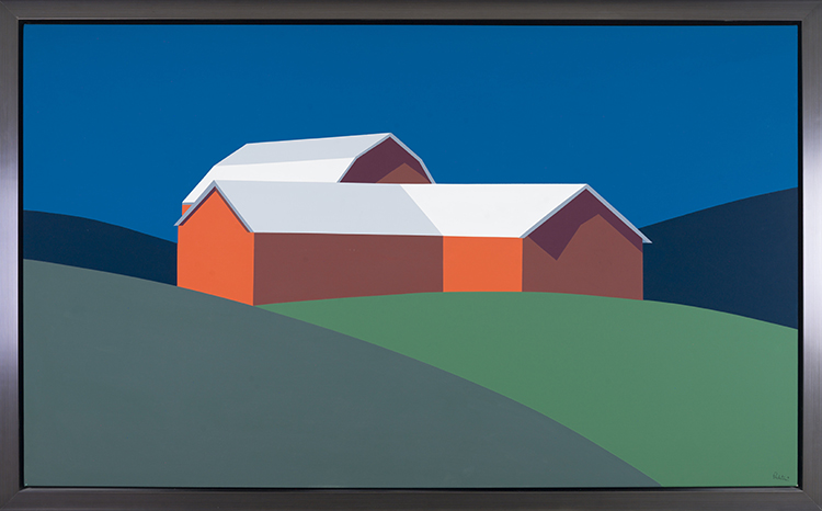 Red Barn White Roof par Charles Pachter