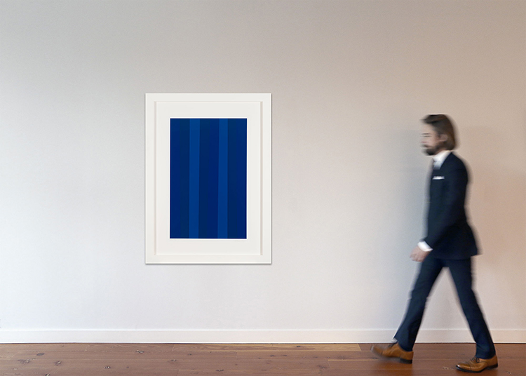 Blue Quantifier #25 by Guido Molinari
