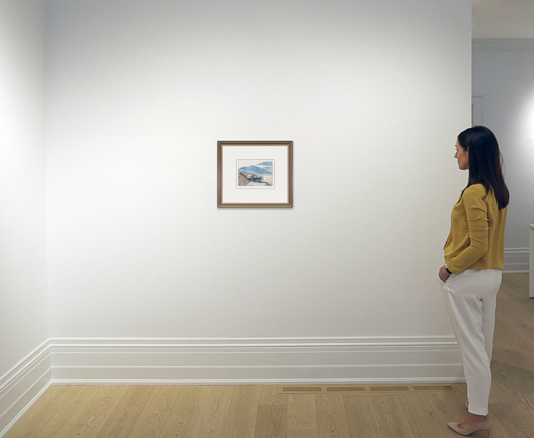 The Waterfront, Alert Bay, British Columbia par Walter Joseph (W.J.) Phillips